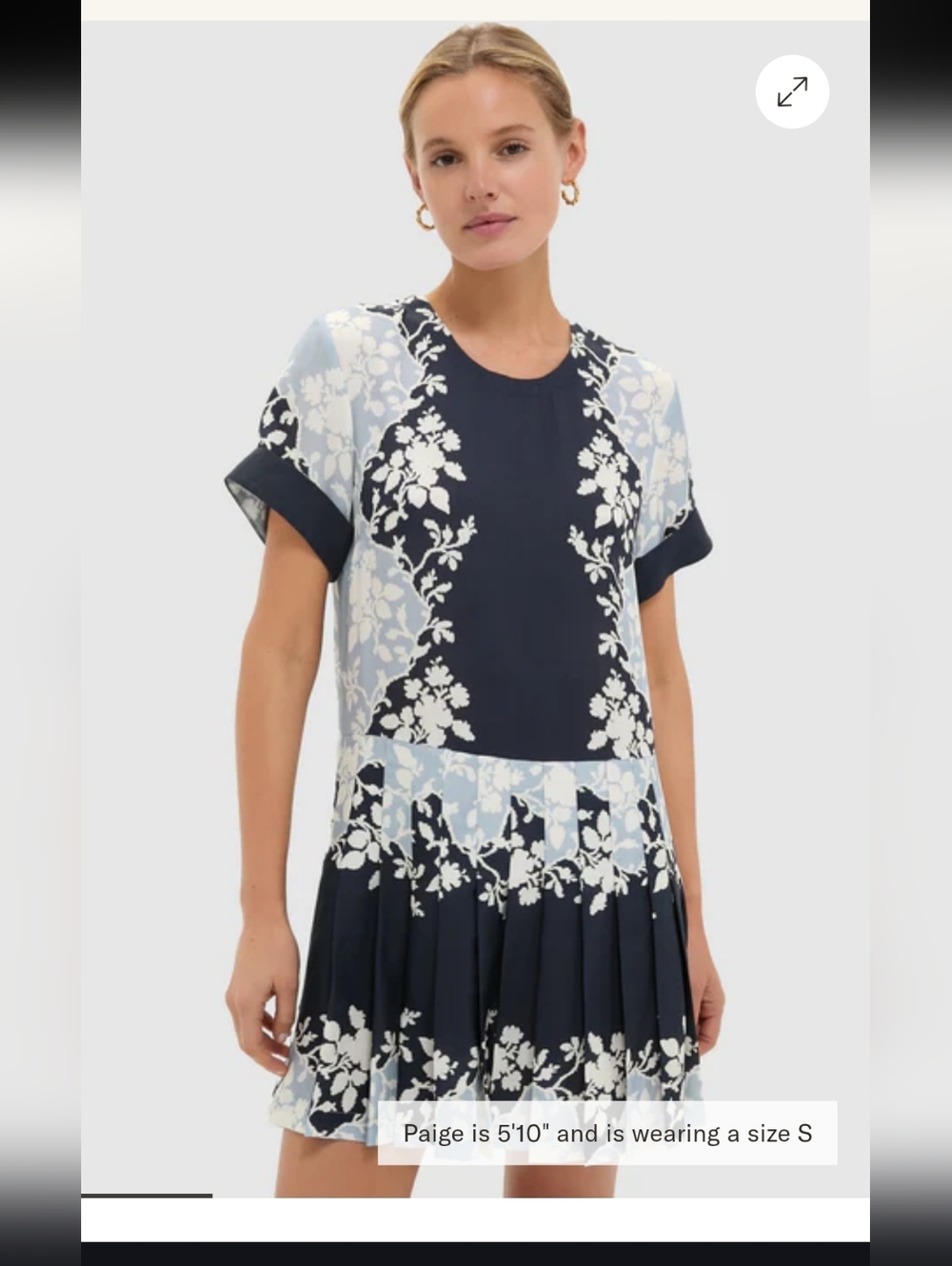 Tuckernuck Navy and Light Blue Floral Mini Dress